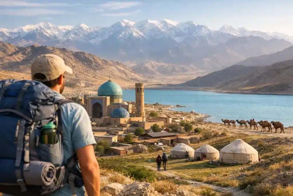 A Backpacking Central Asia Route Example