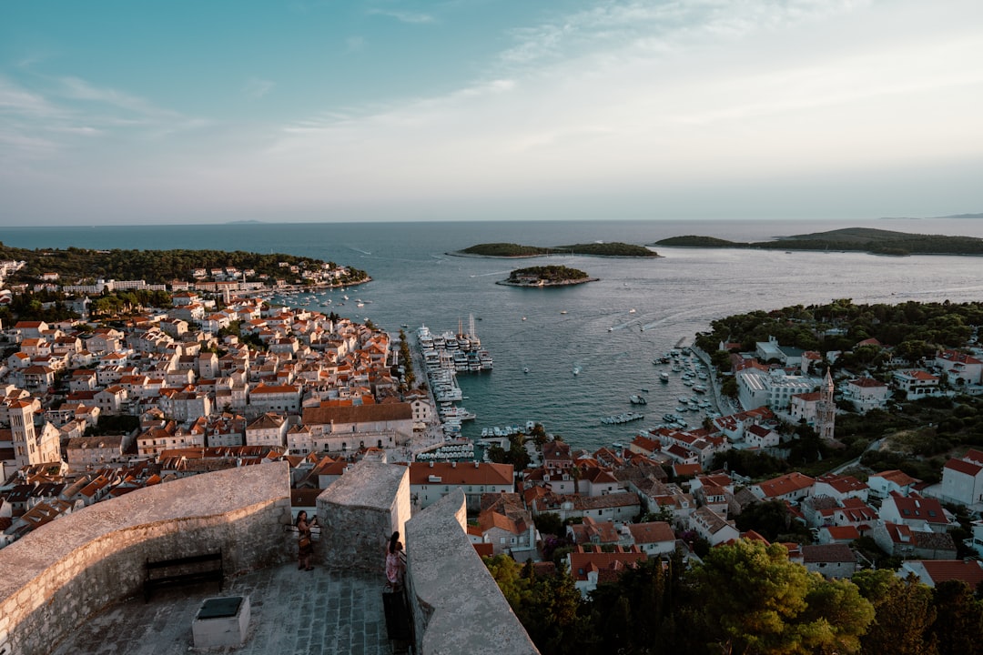 A Croatian island harbour at sunset. Photo by Josip Ivanković.