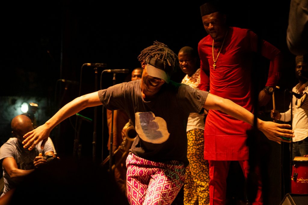 Dancer performing on stage at a Lagos concert