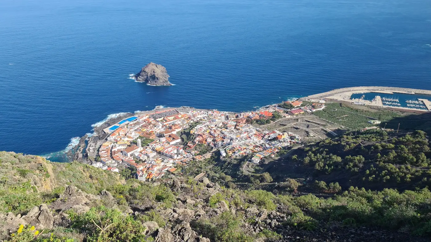 Garachico seen from the mountains above Tenerife’s north-west coast