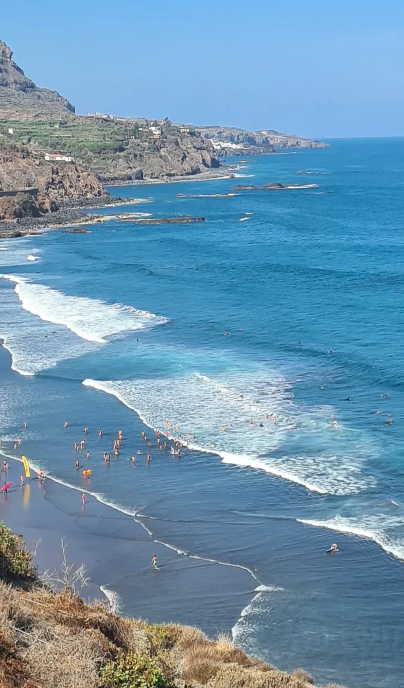 Black-sand Playa del Socorro on Tenerife’s north coast