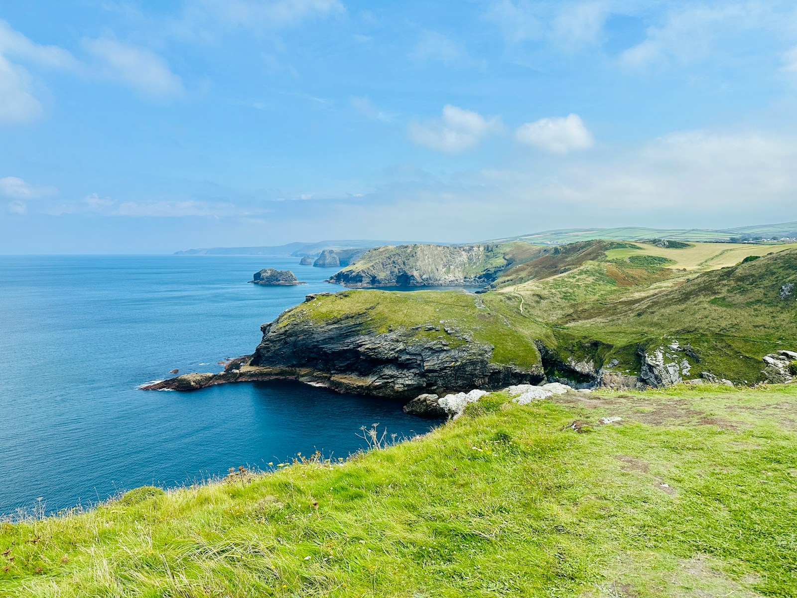 The rugged Atlantic coastline at Tintagel in Cornwall