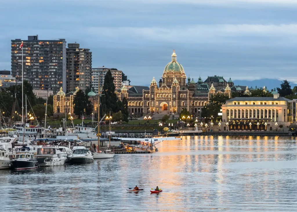 Victoria harbour and the British Columbia Parliament Buildings