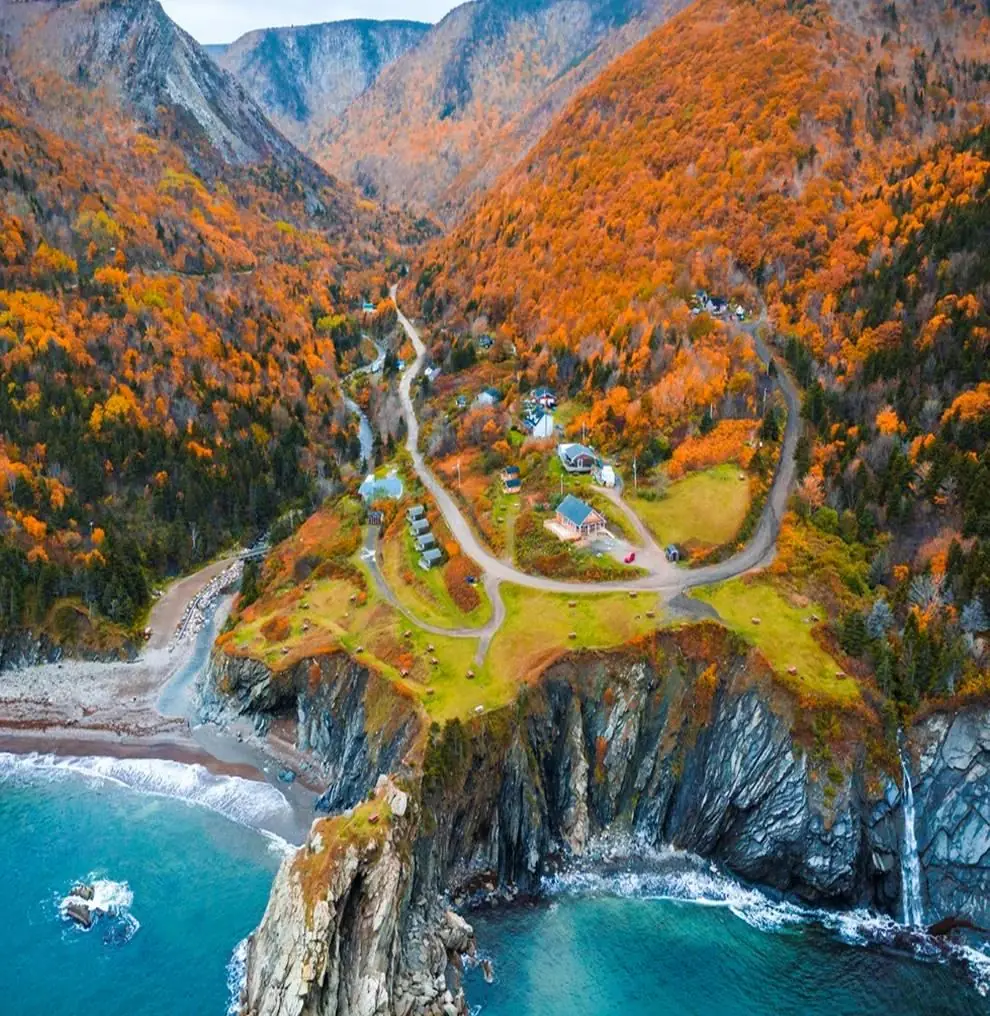 Autumn colours along Cape Breton Island’s coastline